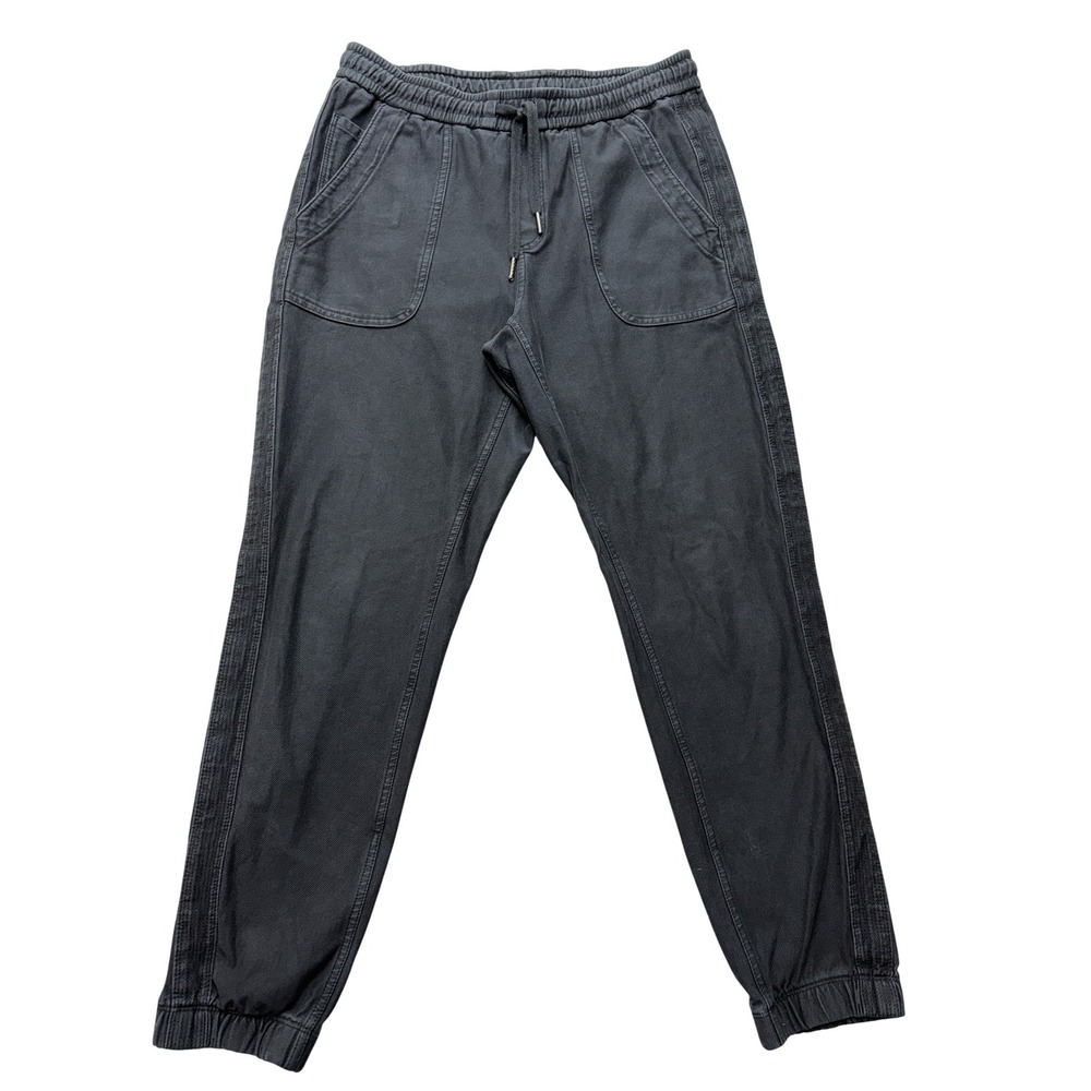 Athleta Farallon Jogger Pants Womens 4 Gray Twill Elastic Waist Pockets 3S1090